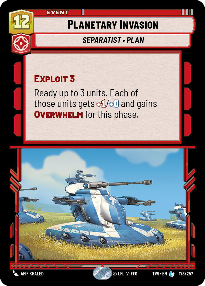 Planetary Invasion, Twilight of the Republic Card Art