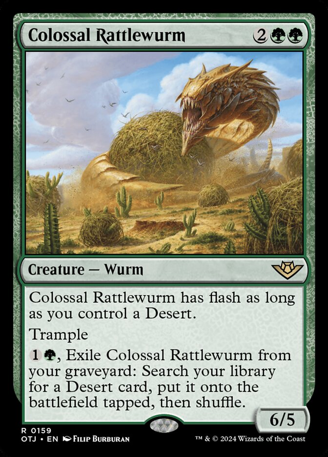 Colossal Rattlewurm, Outlaws of thunder junction Card Art