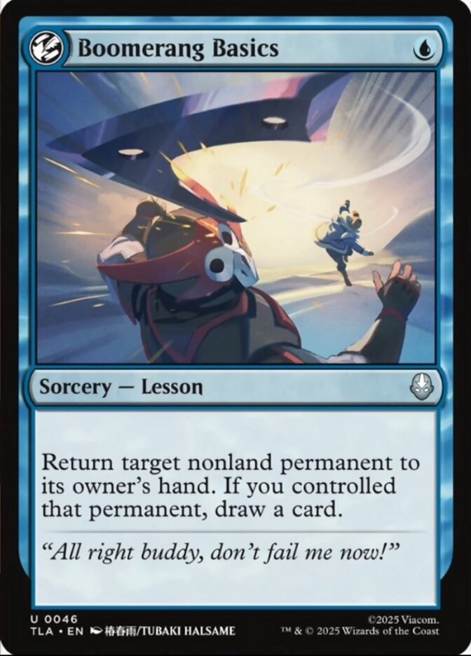 Boomerang Basics, Avatar: The Last Airbender Card Art
