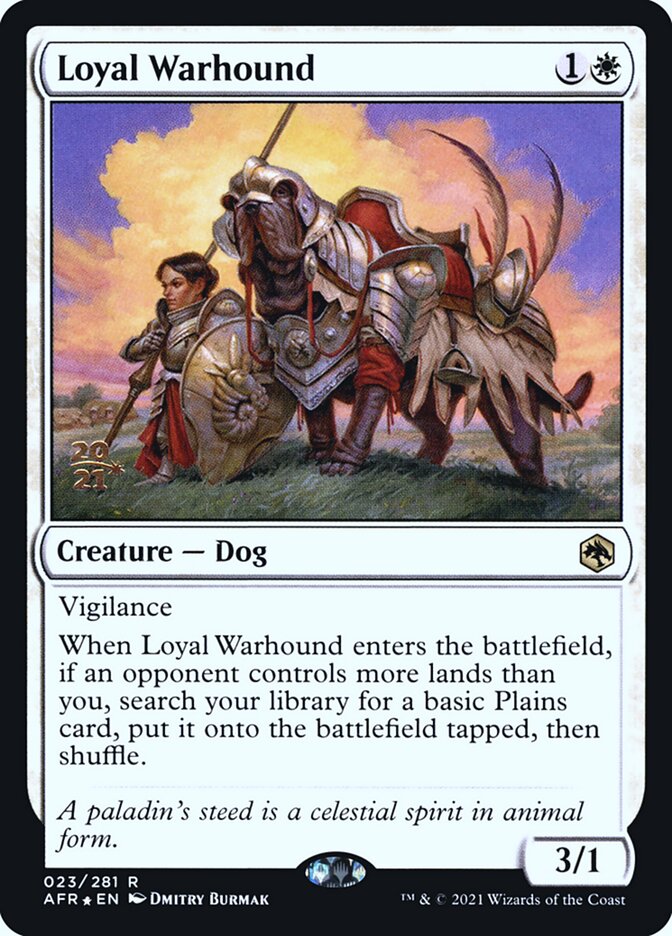 Loyal Warhound, Adventures In The Forgotten Realms Promos Card Art
