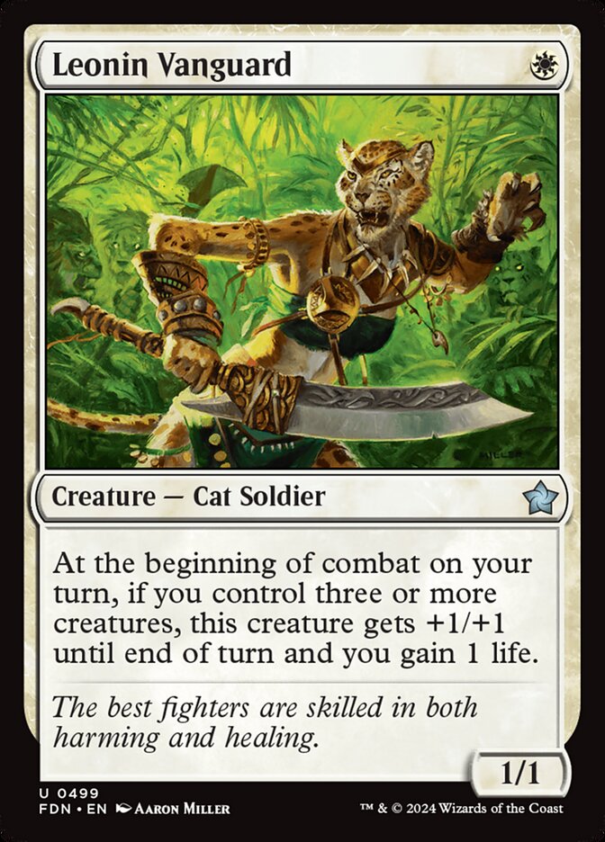 Leonin Vanguard, Foundations Card Art