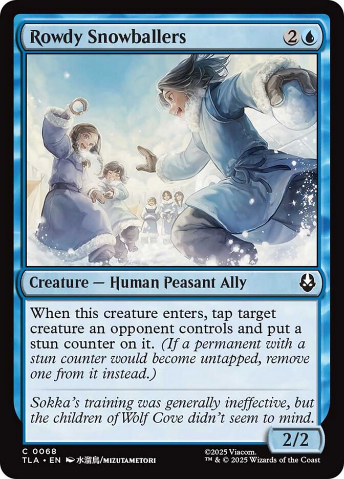 Rowdy Snowballers, Avatar: The Last Airbender Card Art