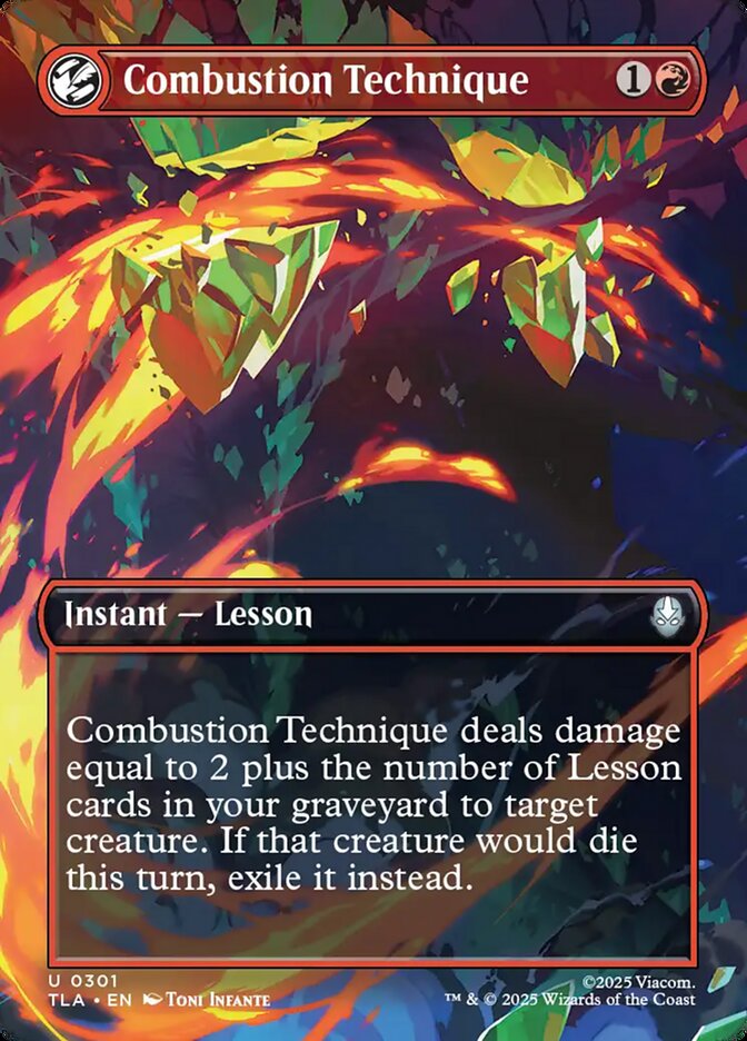 Combustion Technique, Avatar: The Last Airbender Card Art