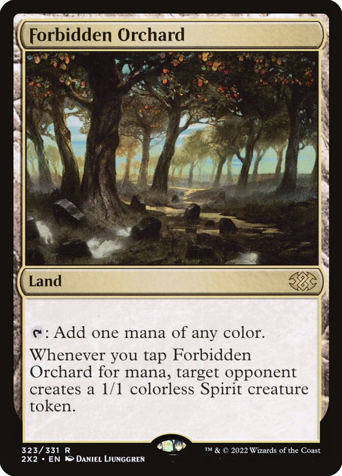 Forbidden Orchard, Double masters 2022 Card Art