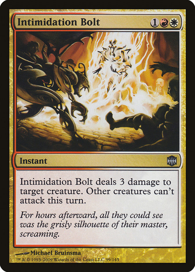 Intimidation Bolt, Alara Reborn Card Art
