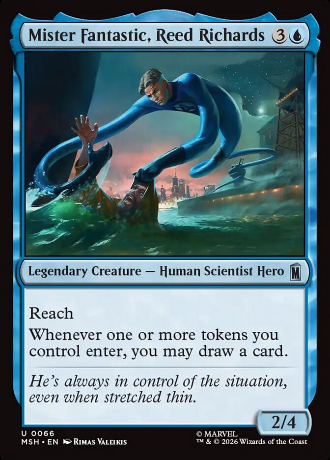 Mister Fantastic, Reed Richards, Marvel Super Heroes Card Art
