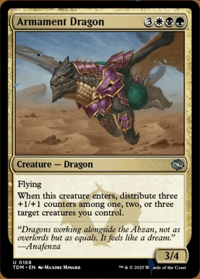 Armament Dragon, Tarkir: dragonstorm Card Art