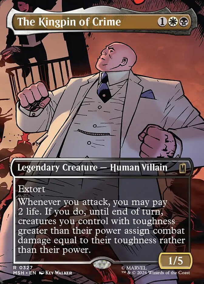 The Kingpin of Crime, Marvel Super Heroes Card Art