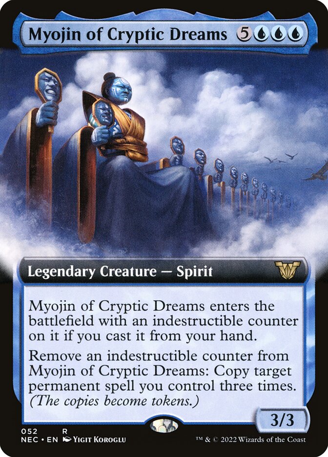 Myojin of Cryptic Dreams, Neon dynasty commander Card Art
