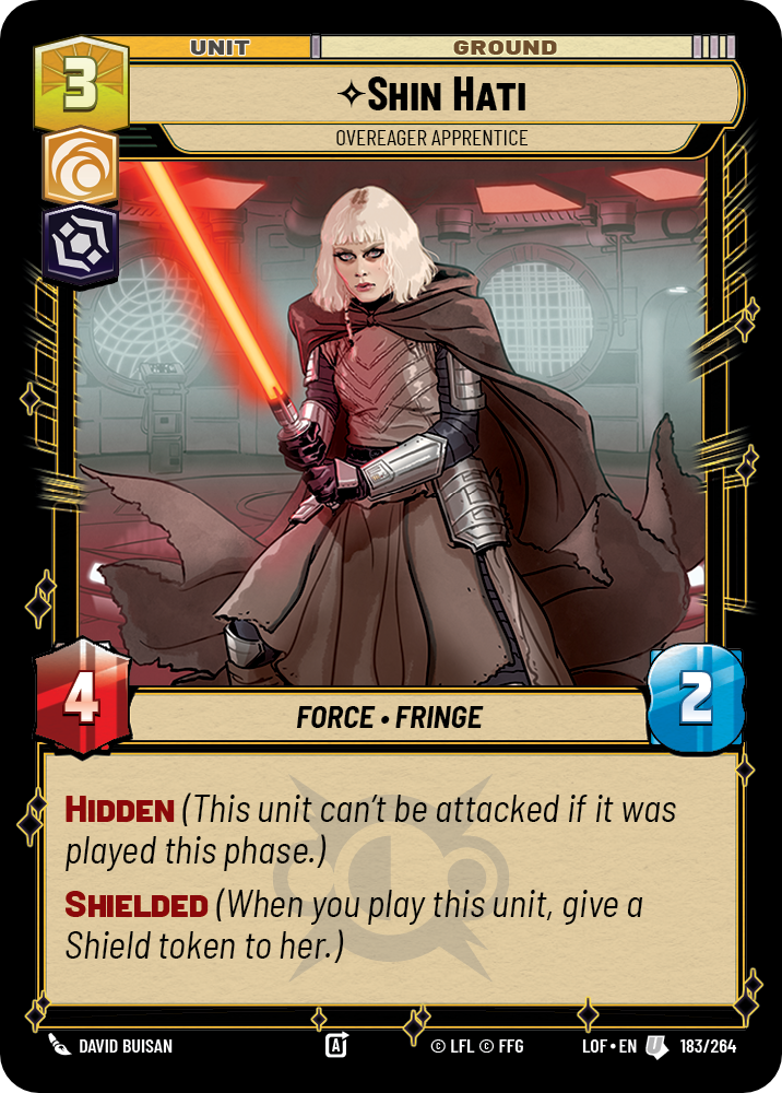 Shin Hati, Overeager Apprentice, Legends of the Force Card Art