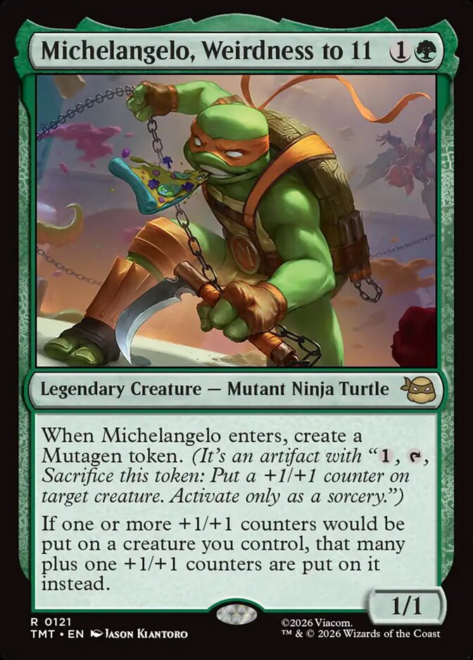 Michelangelo, Weirdness to 11, Teenage Mutant Ninja Turtles Card Art