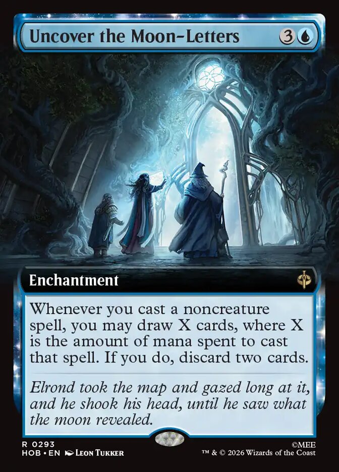Uncover the Moon-Letters, The Hobbit Card Art
