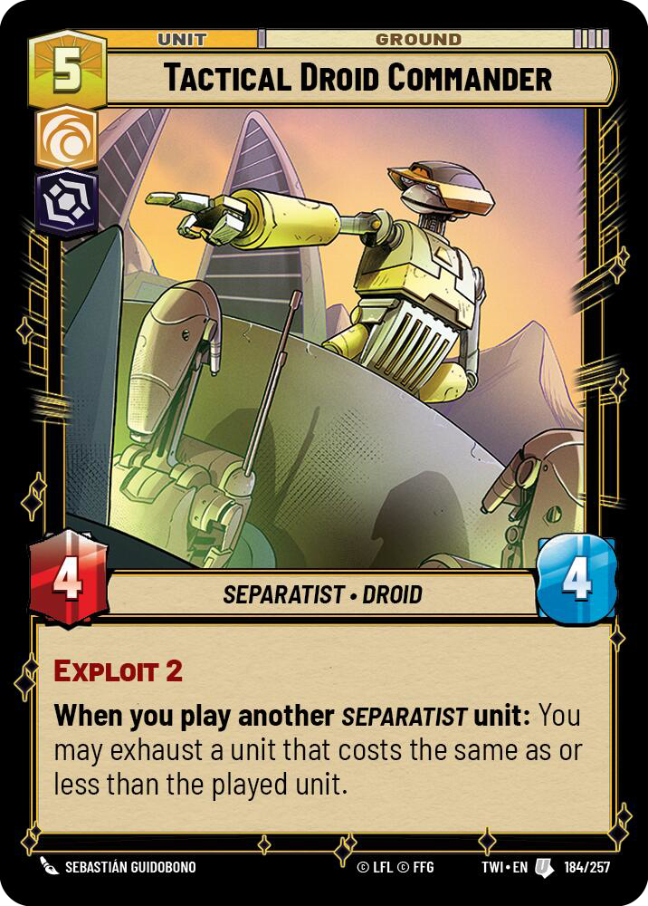 Tactical Droid Commander, Twilight of the Republic Card Art