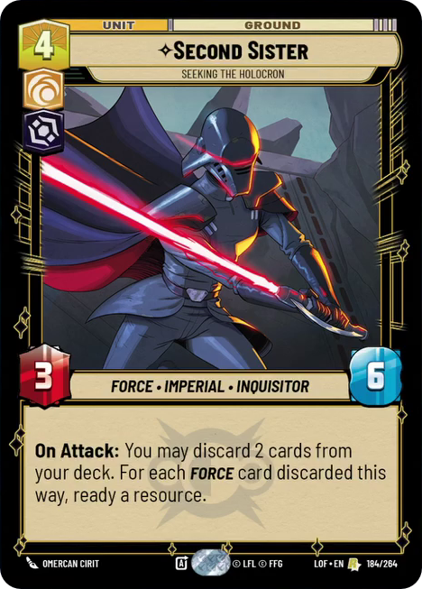 Second Sister, Seeking the Holocron, Legends of the Force Card Art