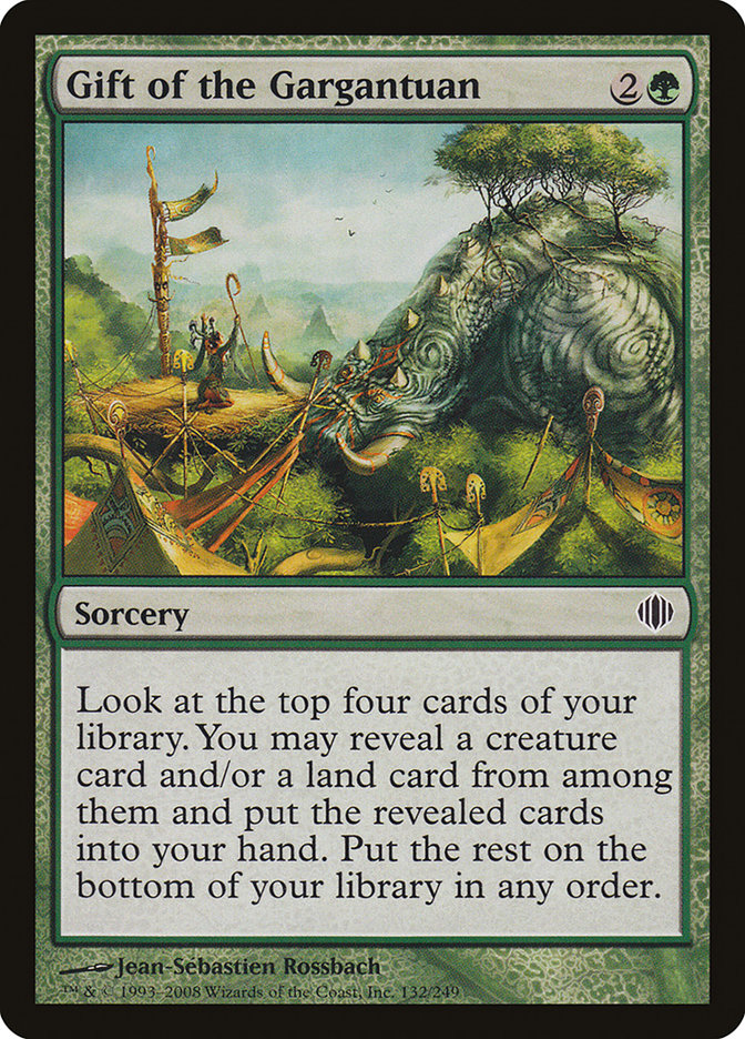 Gift of the Gargantuan, Shards of alara Card Art