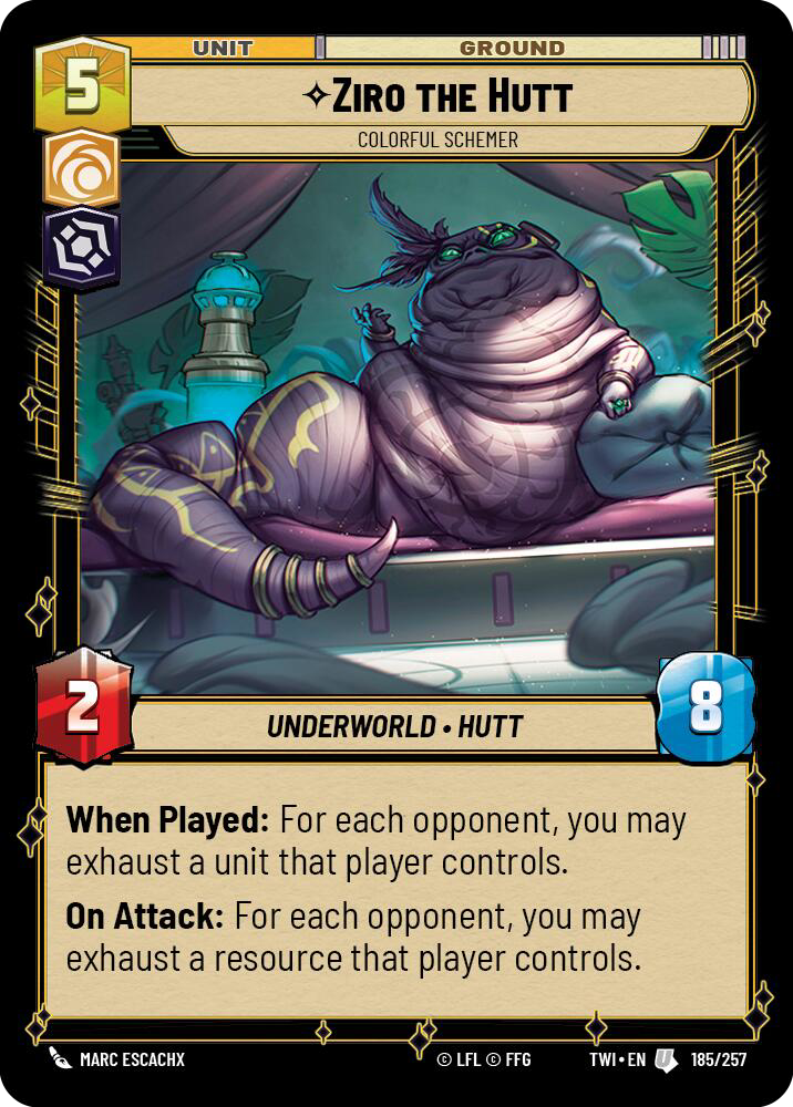 Ziro the Hutt, Colorful Schemer, Twilight of the Republic Card Art