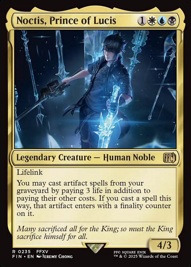 Noctis, Prince of Lucis, Final fantasy Card Art