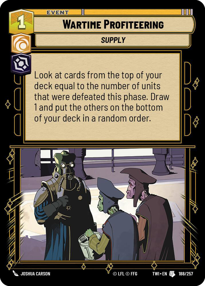 Wartime Profiteering, Twilight of the Republic Card Art