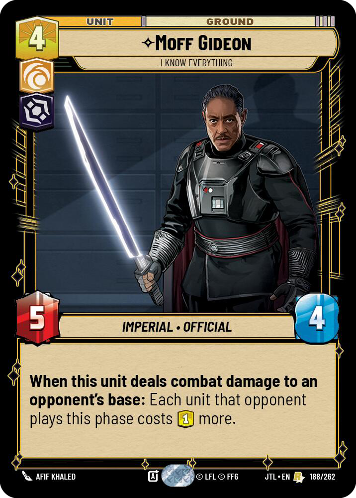 Moff Gideon, I Know Everything, Jump to Lightspeed Card Art