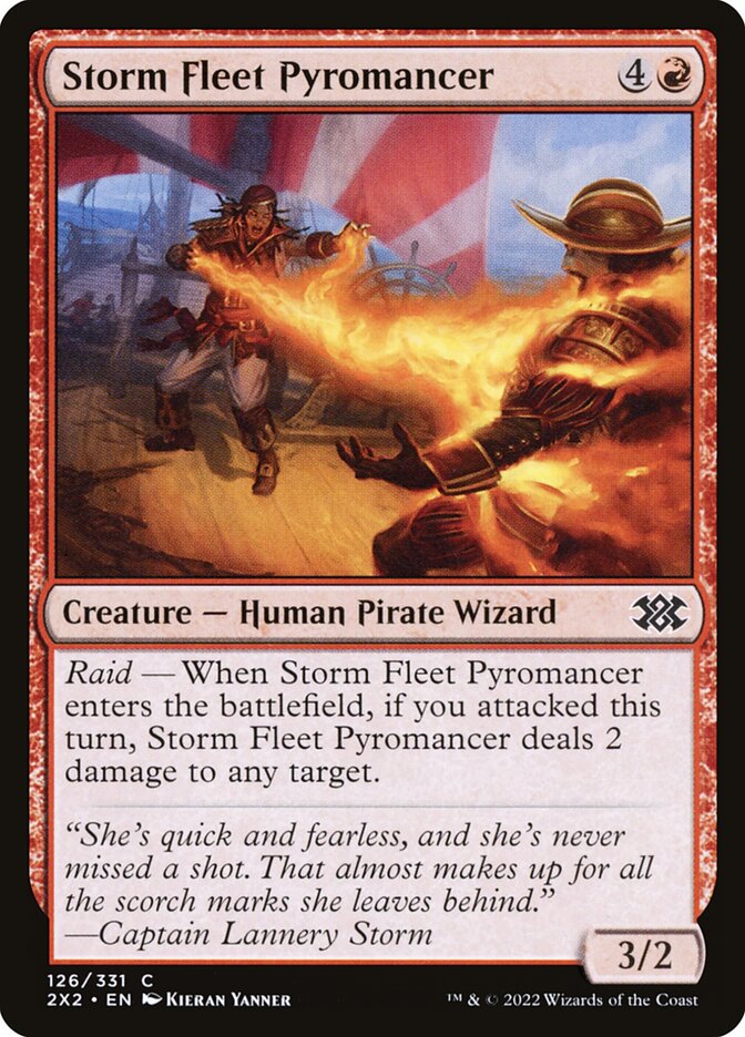 Storm Fleet Pyromancer, Double masters 2022 Card Art