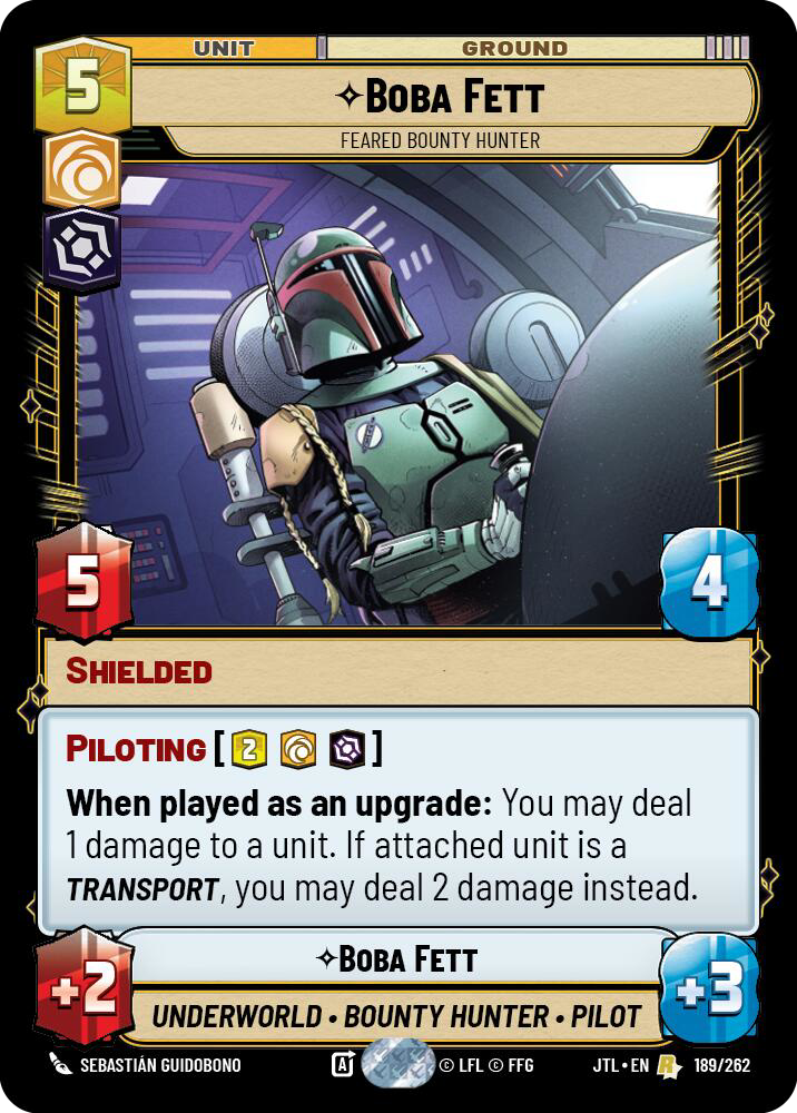 Boba Fett, Feared Bounty Hunter, Jump to Lightspeed Card Art