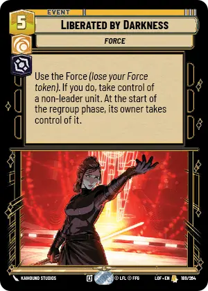 Liberated by Darkness, Legends of the Force Card Art