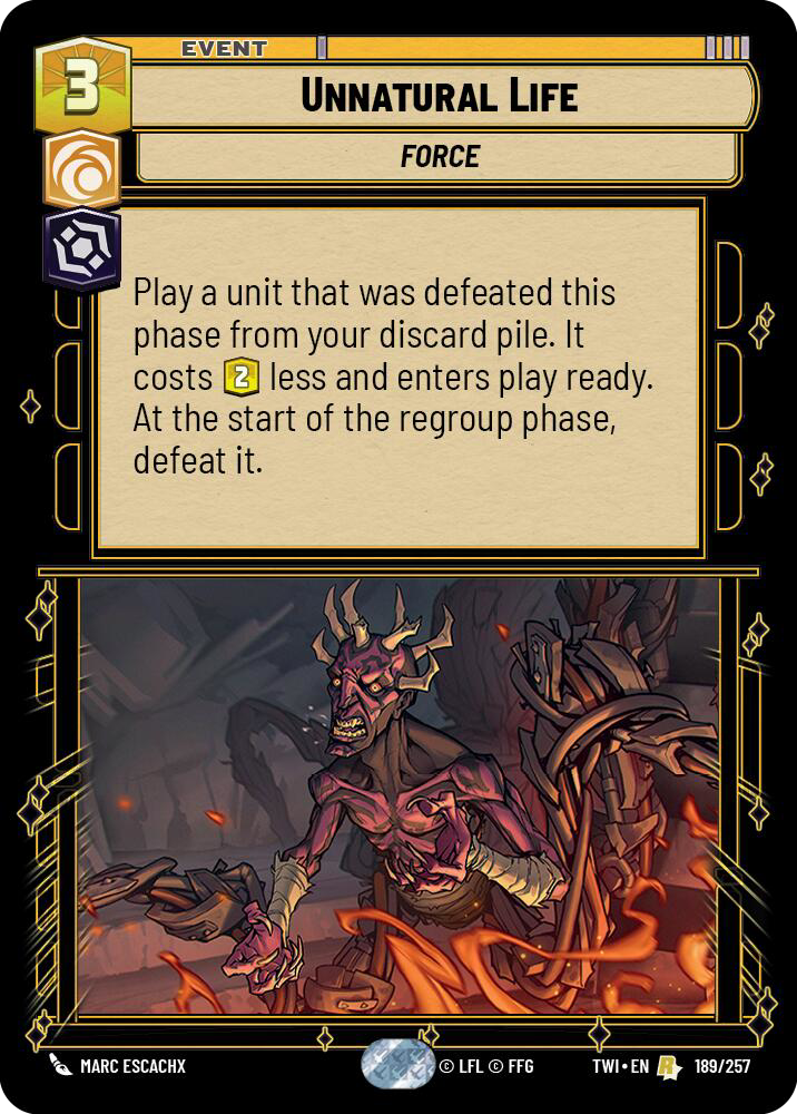 Unnatural Life, Twilight of the Republic Card Art