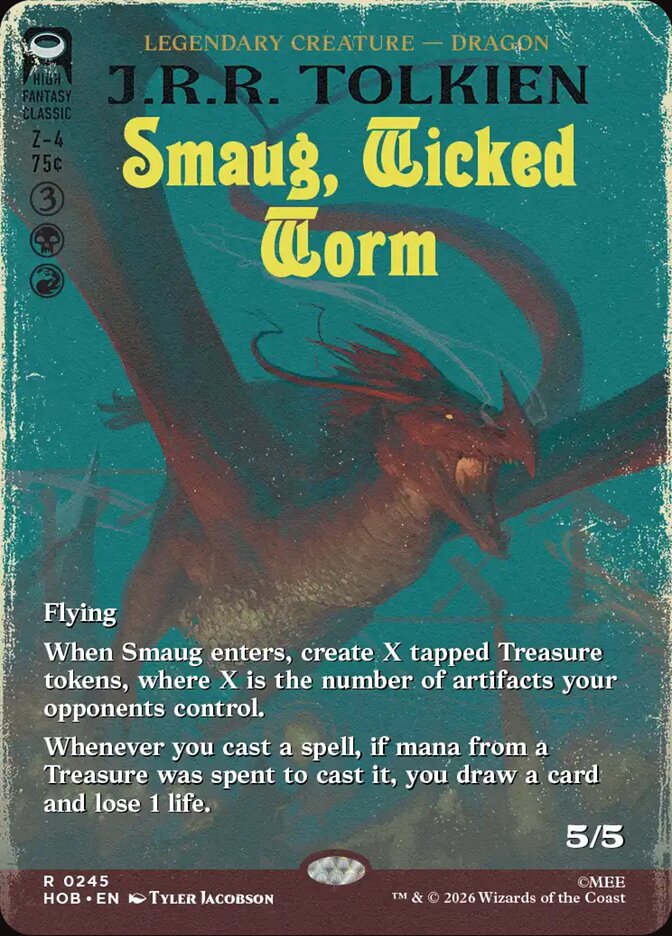 Smaug, Wicked Worm, The Hobbit Card Art