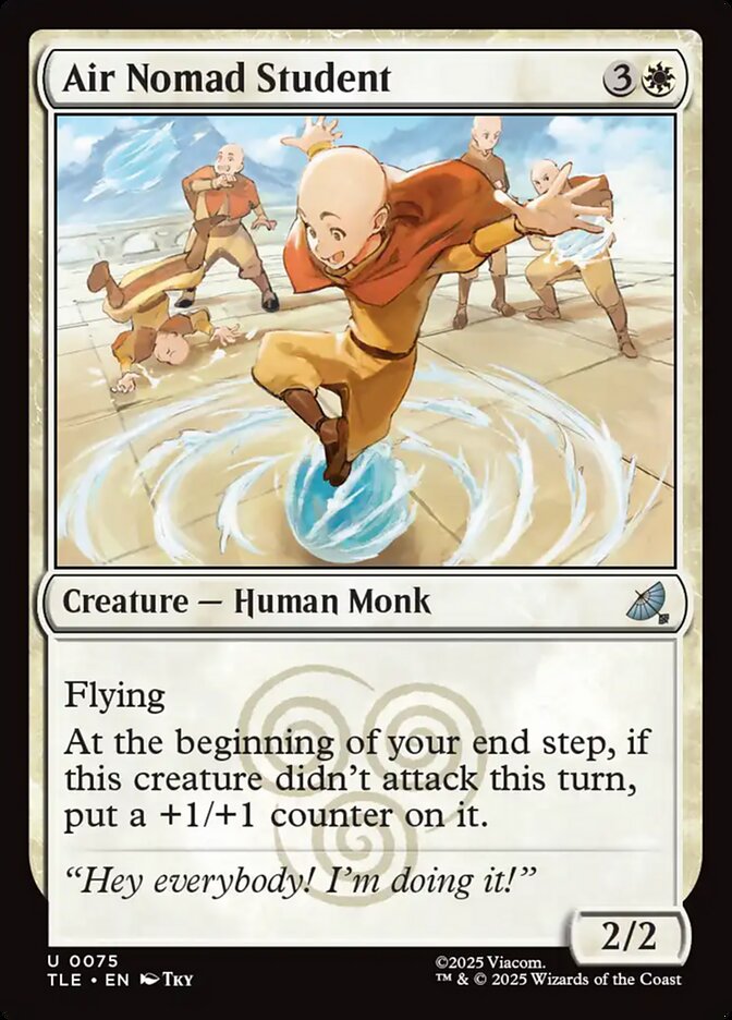 Air Nomad Student, Avatar: The Last Airbender Eternal Card Art