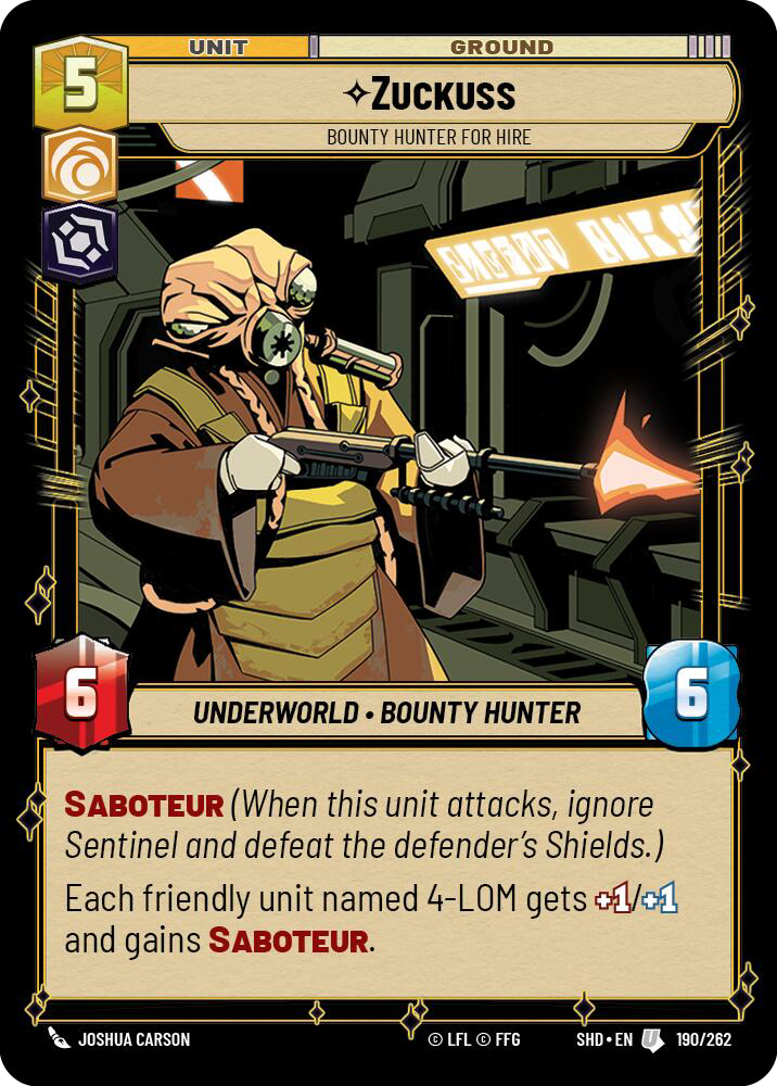Zuckuss, Bounty Hunter for Hire - Foil