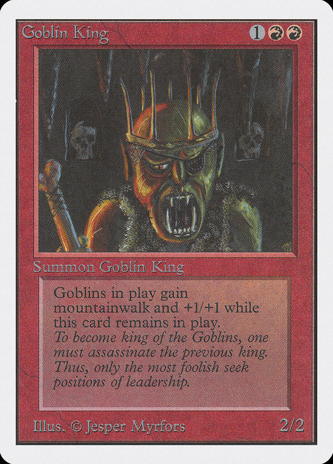 Goblin King, Unlimited edition Card Art