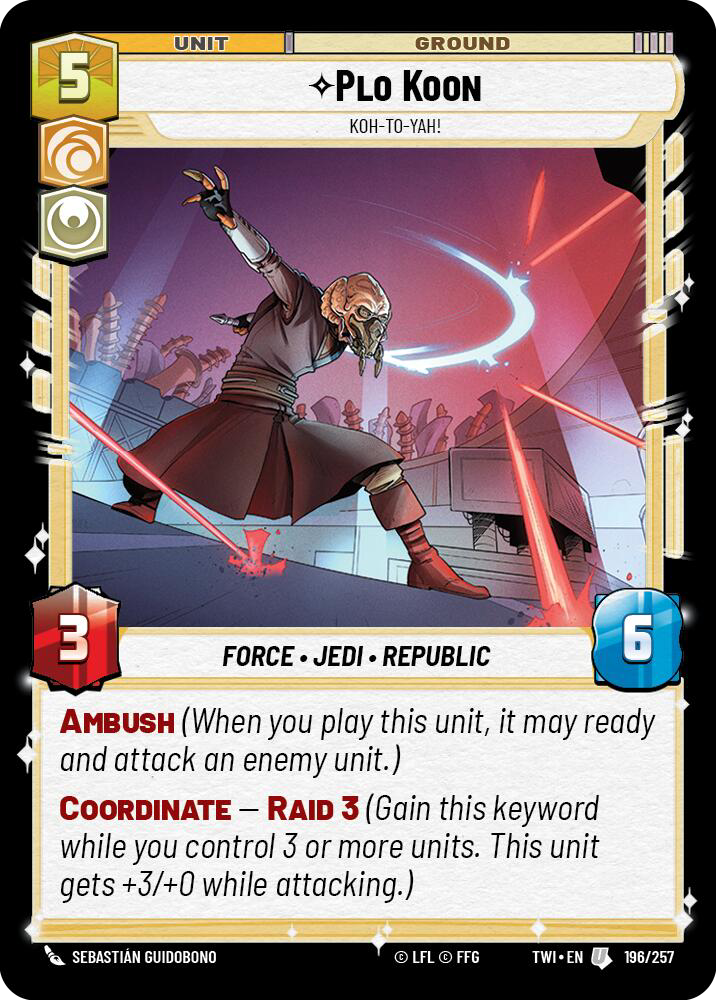 Plo Koon, Koh-to-yah!, Twilight of the Republic Card Art
