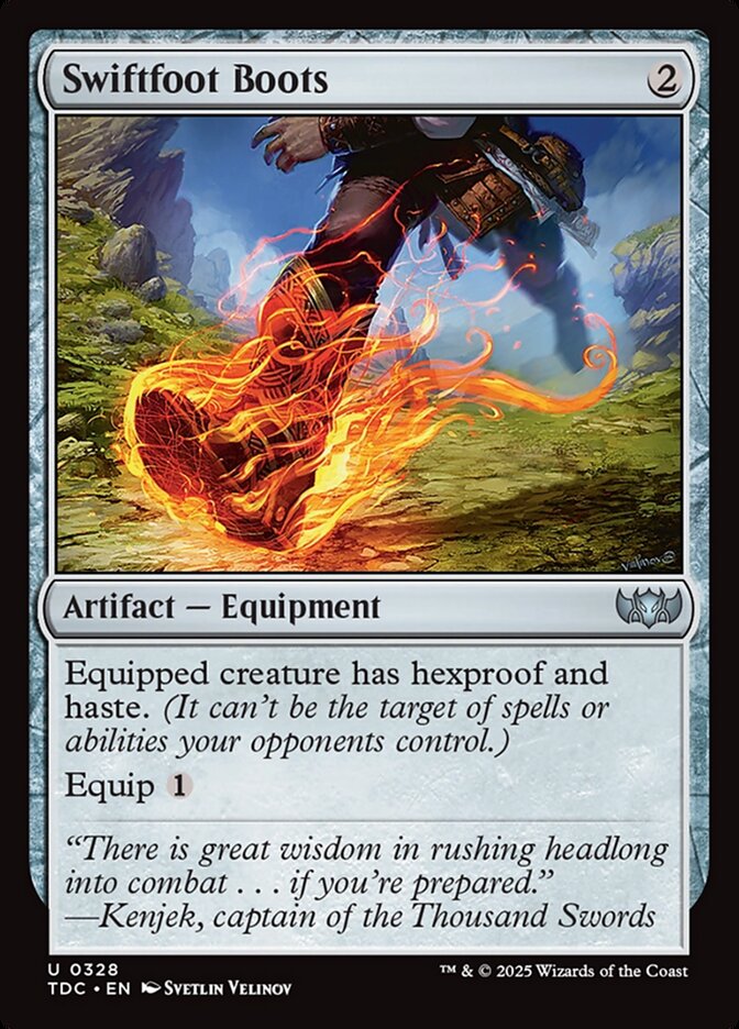 Swiftfoot Boots, Tarkir: Dragonstorm Commander Card Art