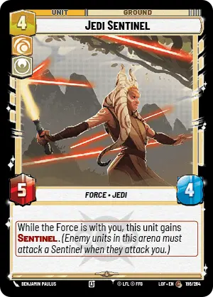 Jedi Sentinel, Legends of the Force Card Art