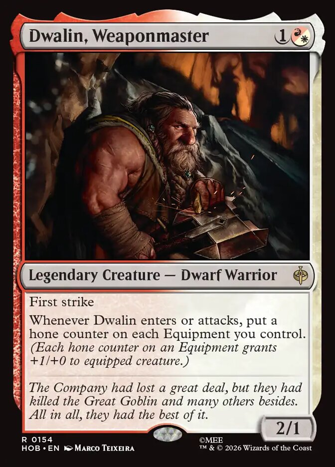 Dwalin, Weaponmaster, The Hobbit Card Art