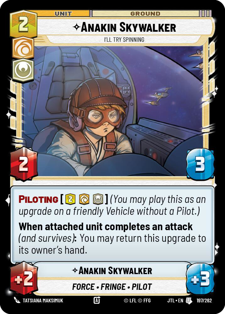 Anakin Skywalker, I'll Try Spinning, Jump to Lightspeed Card Art