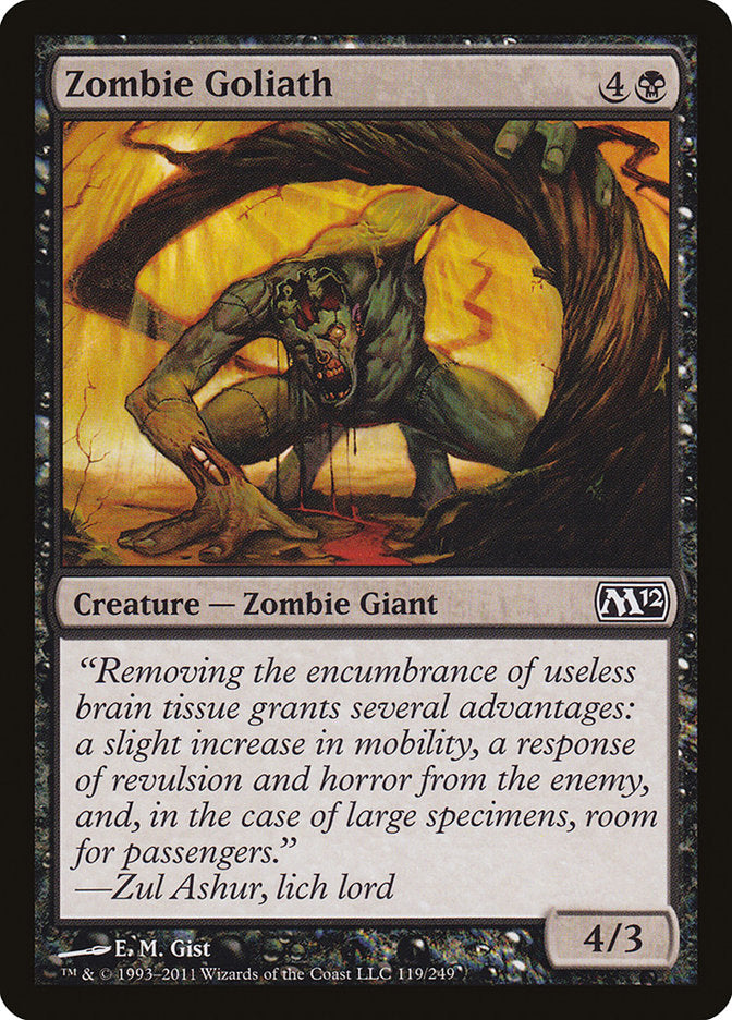 Zombie Goliath, Magic 2012 Card Art