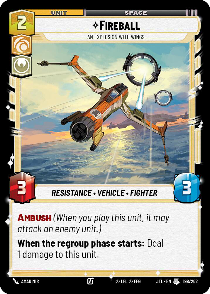 Fireball, An Explosion With Wings, Jump to Lightspeed Card Art