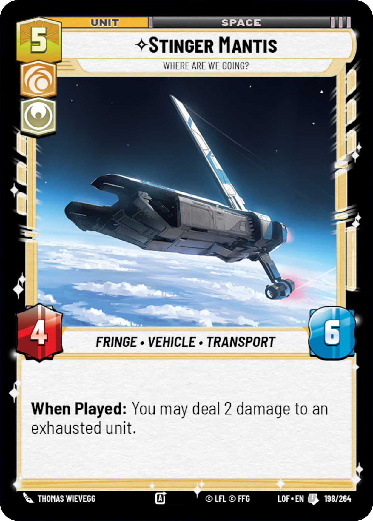 Stinger Mantis, Where Are We Going?, Legends of the Force Card Art