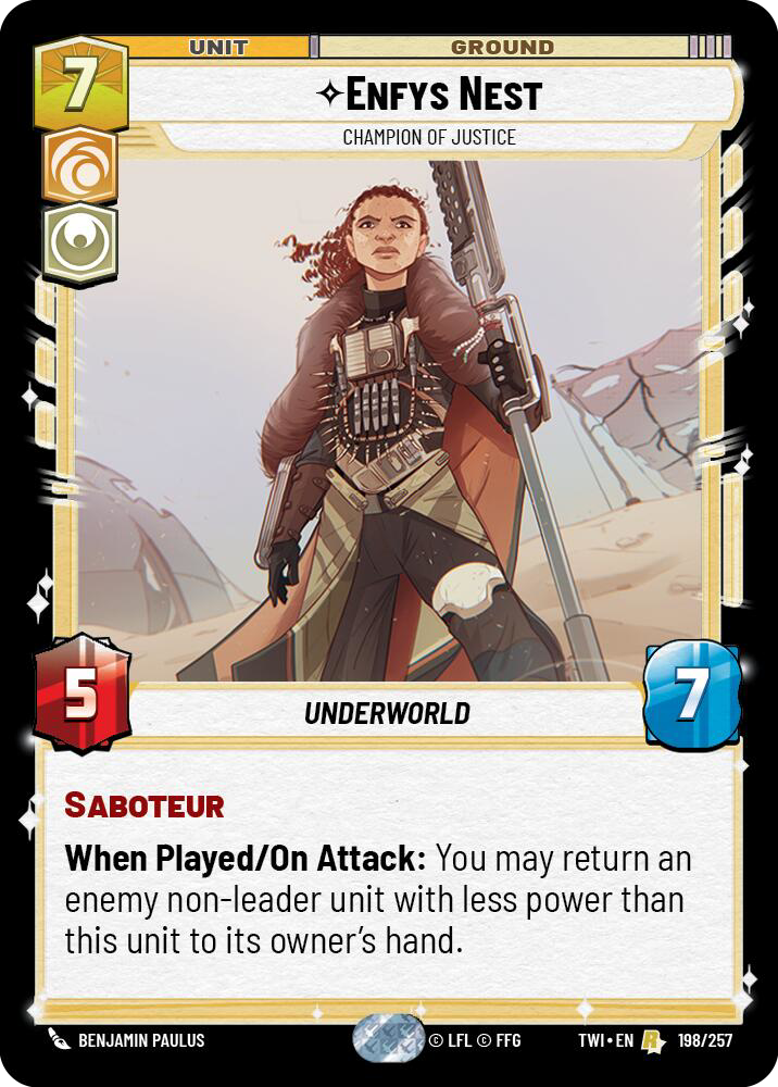 Enfys Nest, Champion of Justice, Twilight of the Republic Card Art