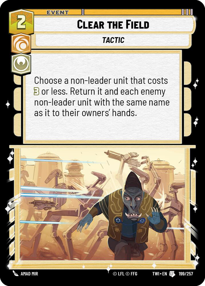 Clear the Field, Twilight of the Republic Card Art