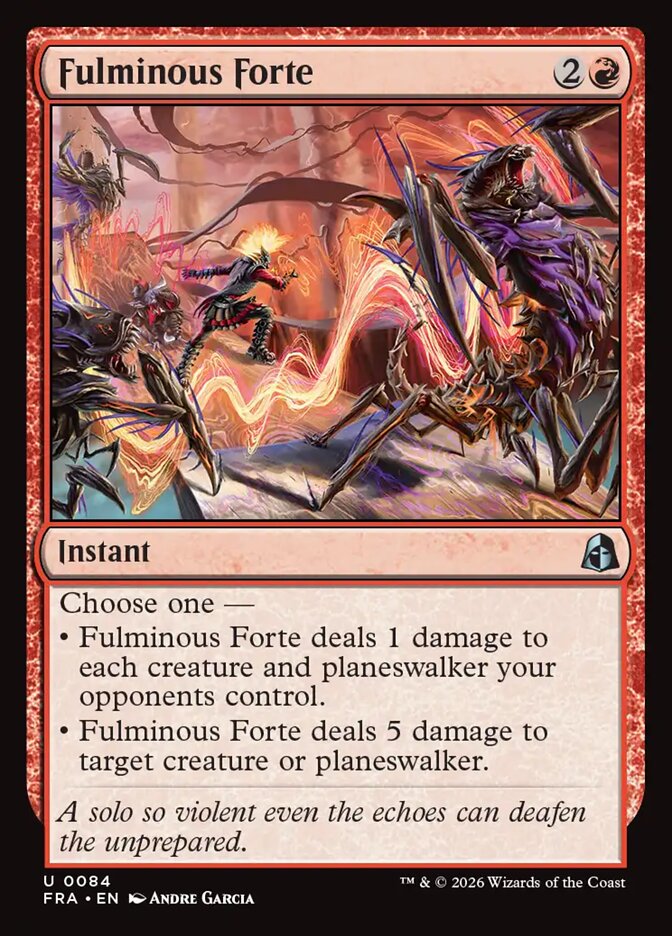Fulminous Forte, Reality Fracture Card Art