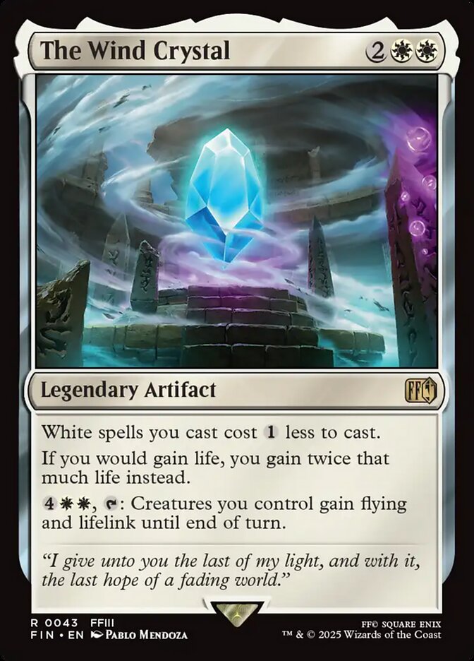 The Wind Crystal, Final fantasy Card Art