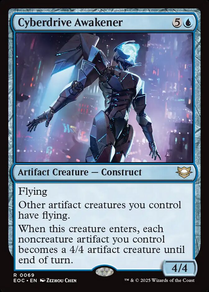 Cyberdrive Awakener, Edge Of Eternities Commander Card Art