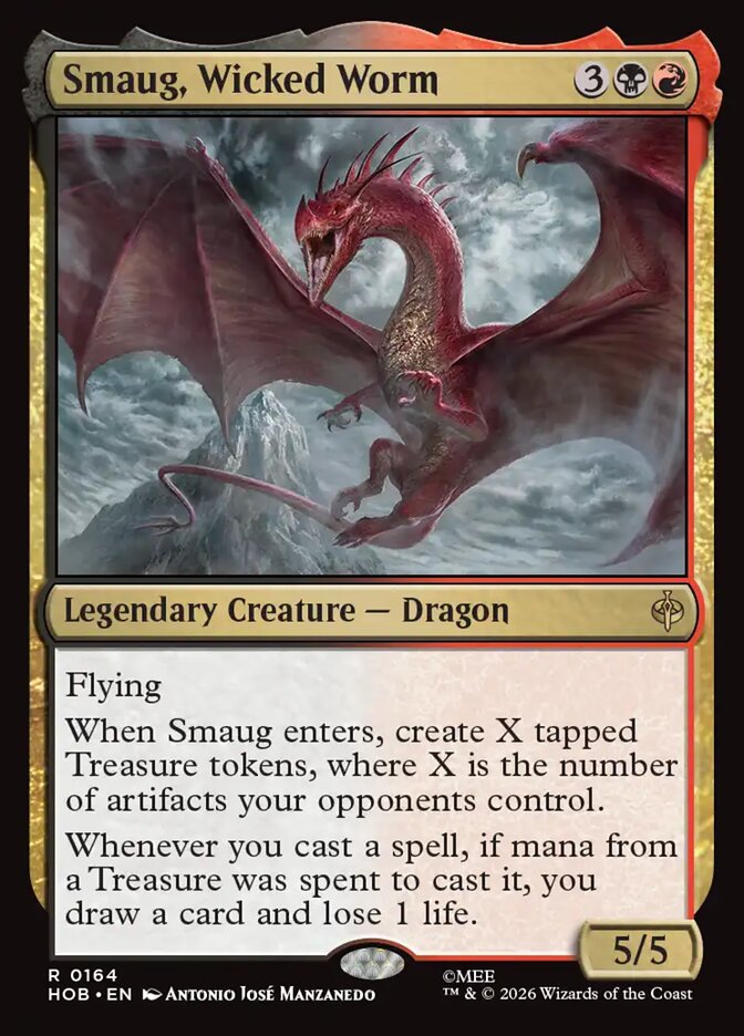 Smaug, Wicked Worm, The Hobbit Card Art