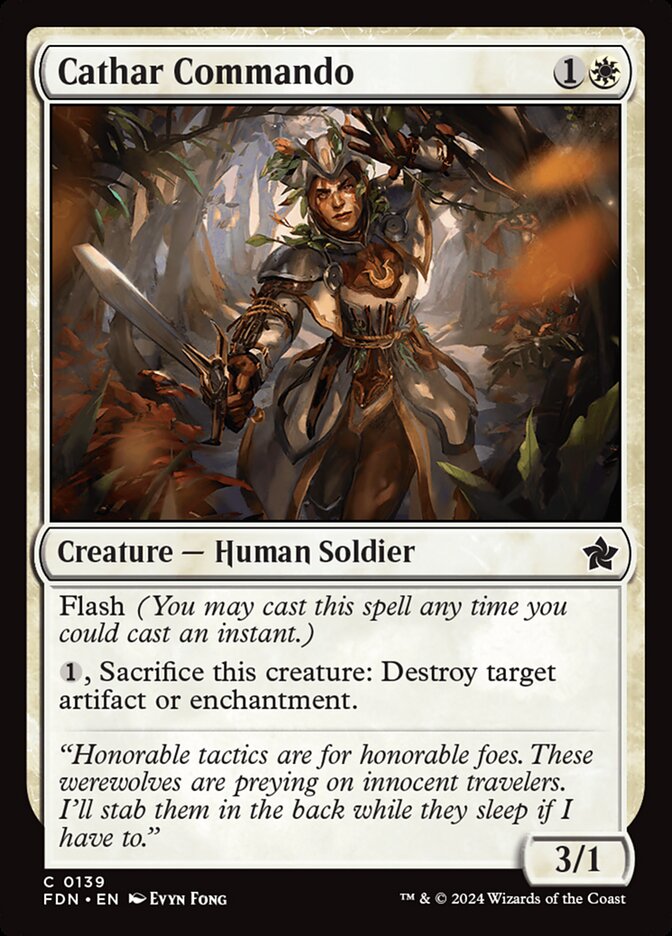 Cathar Commando, Foundations Card Art