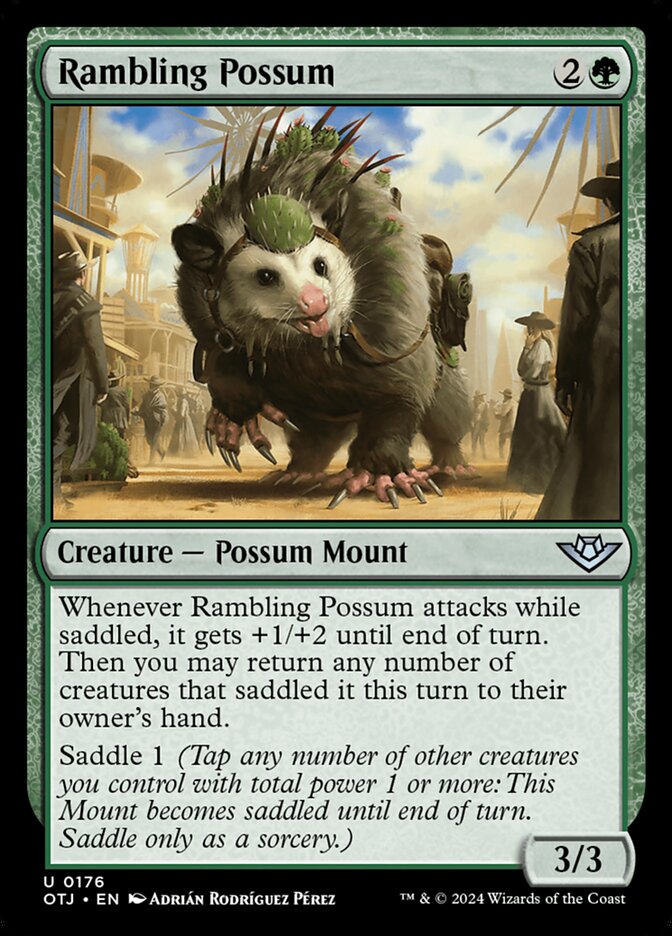 Rambling Possum, Outlaws of thunder junction Card Art
