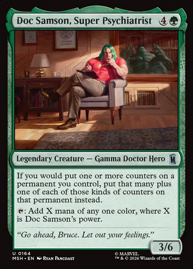 Doc Samson, Super Psychiatrist, Marvel Super Heroes Card Art