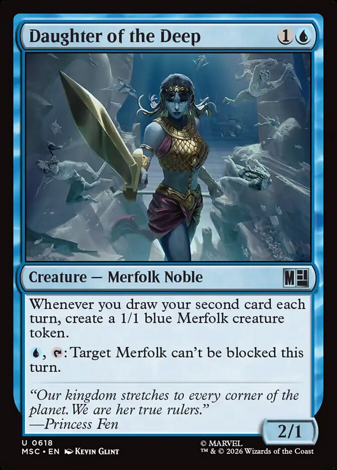 Daughter of the Deep, Marvel Super Heroes Commander Card Art