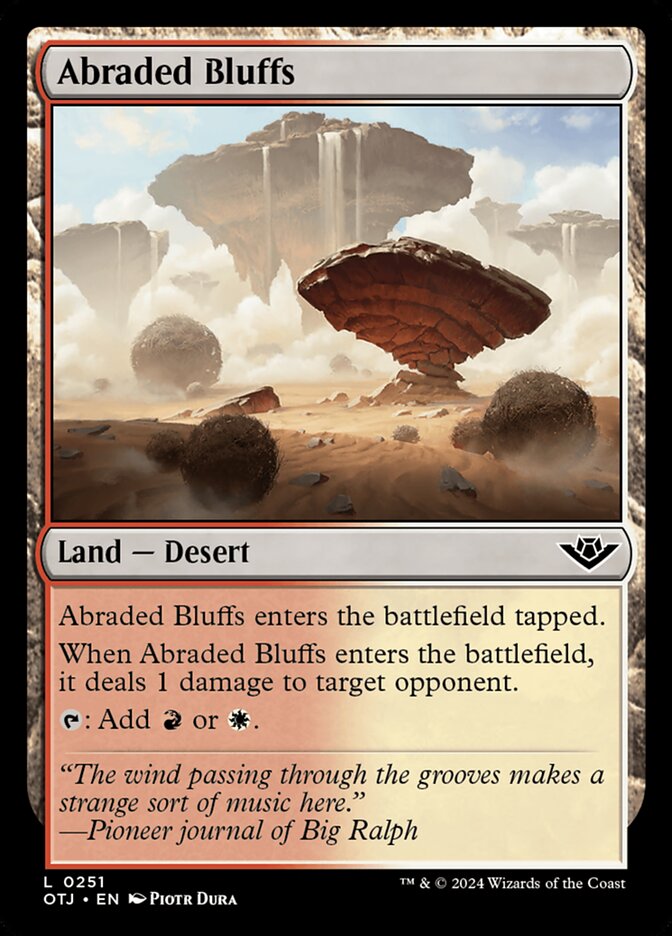 Abraded Bluffs, Outlaws Of Thunder Junction Card Art